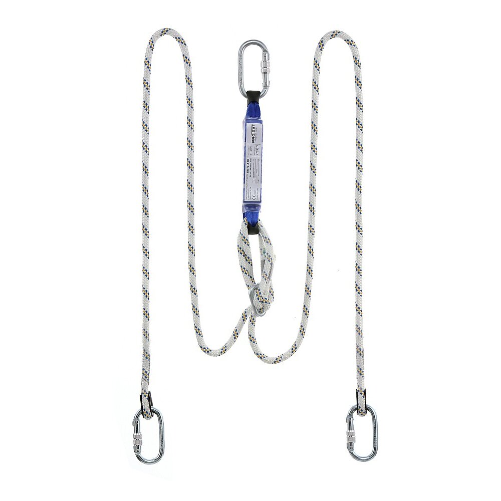 PROTEKT Amortyzator bezpieczeństwa z podwójną linką regulowaną i zatrzaśnikami BW200/2LB100/3AZ011