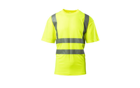 Koszulka z elementami odblaskowymi, 100% poliester, elastyczny ściągacz 